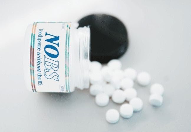 NOBS Toothpaste Tablets - Nano Hydroxyapatite, Flouride & Plastic Free, Eco & Travel Friendly - Remineralize with NHA (1 Month) - Image 2