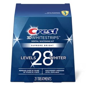 Crest 3D Whitestrips, Supreme Flexfit, Teeth Whitening Strip Kit, 42 Strips (21 Treatments)