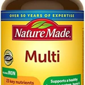 Nature Made Multivitamin Tablets with Iron, Multivitamin for Women and Men for Daily Nutritional Support, 130 Tablets, 130 Day Supply