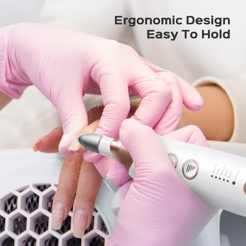 COSLUS Professional Manicure Pedicure Kit: 5 in 1 Electric Nail File Set Toenail Grinder, 5 Speed Cordless Nail Drill for Thick Nail Toenail Cuticle, Hand Feet Trimmer Buffer for Women Men Baby Pets - Image 4