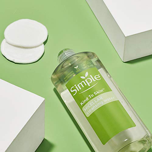 Simple Kind to Skin Cleansing Water Cleanser and Makeup Remover for All Skin Types Micellar Boosts Skin's Hydration by 90 percent 13.5 oz, Pack of 6 (Packaging May Vary) - Image 3