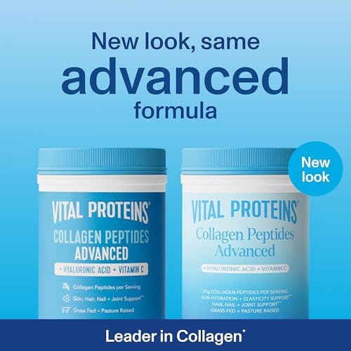 Vital Proteins Collagen Powder Supplement Hydrolyzed Peptides with Hyaluronic Acid and Vitamin C - Non-GMO, Dairy & Gluten Free Unflavored, 9.33oz - Image 2