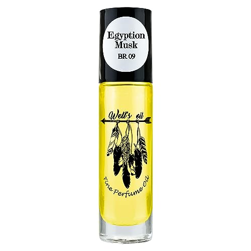 Well's Oil Roll-On Perfume Oil (Inspired by Egyptian Musk) | Warm & Musk Notes | Long-Lasting | Paraben-Free | 0.33 Fl Oz / 10 ml