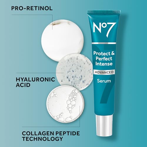 No7 Protect & Perfect Intense Advanced Serum - Anti-Aging Face Serum that Visibly Smoothes & Firms Fine Lines and Wrinkles - Formulated with Hyaluronic Acid and Matrix 3000+ Technology (1.69 Fl Oz) - Image 5