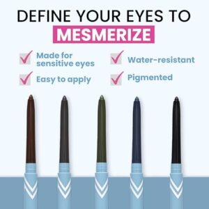 PrimeEyes Glide Eyeliner for Mature Women – Water-Resistant, Long-Stay and Mess-Proof – Gel Cream Texture, Discreet Sharpener and Effective Smudger (Black)
