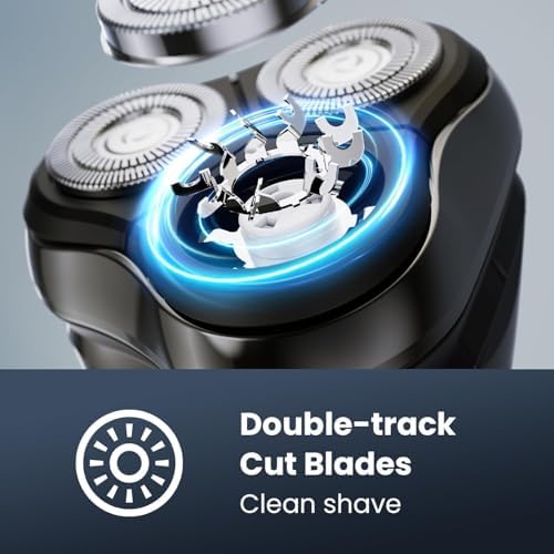 Electric Razor for Men, SHPAVVER Electric Shaver for Men, Rechargeable Wet Dry Shaver with Pop Up Trimmer, Waterproof Cordless Portable Razor - Image 3