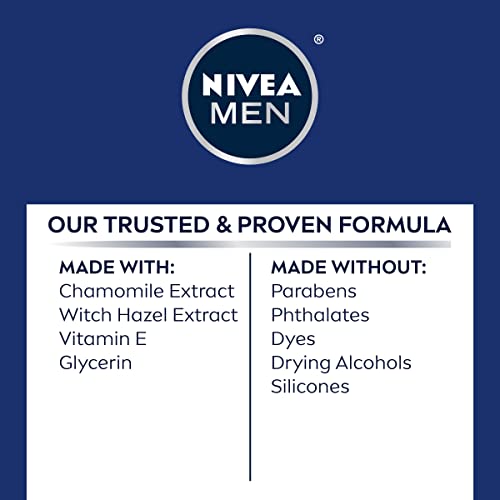 NIVEA MEN Sensitive Soothing Post Shave Balm with Vitamin E, Pro-Vitamin B5 and Chamomile Extract, Alcohol Free After Shave Balm for Men, 3 Pack of 3.3 Fl Oz Bottles - Image 8