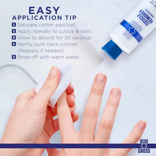 Blue Cross Cuticle Remover Liquid, Cuticle Softener for Nails, Professional Nail + Cuticle Care with Lanolin for Brittle Nails, Hang Nails, Hydrating, Moisturizing, Dry Cuticles, Made in USA, 6oz - Image 4
