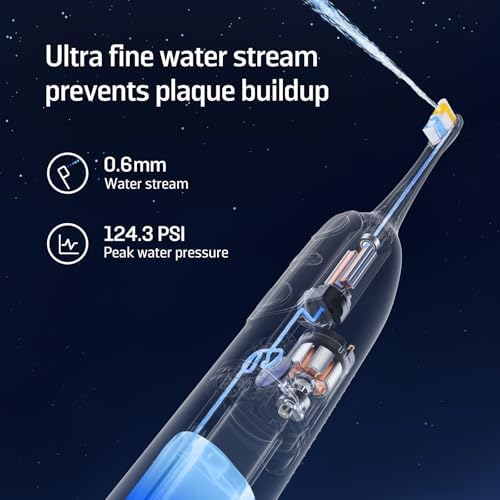 Soocas NEOS II Refresh Set - Electric Toothbrush with Water Flosser, Sonic Electric Toothbrush for Adults, Water Flosser for Teeth, Portable Flossing Toothbrush, 100% Plaque Removal, Dark Violet - Image 4