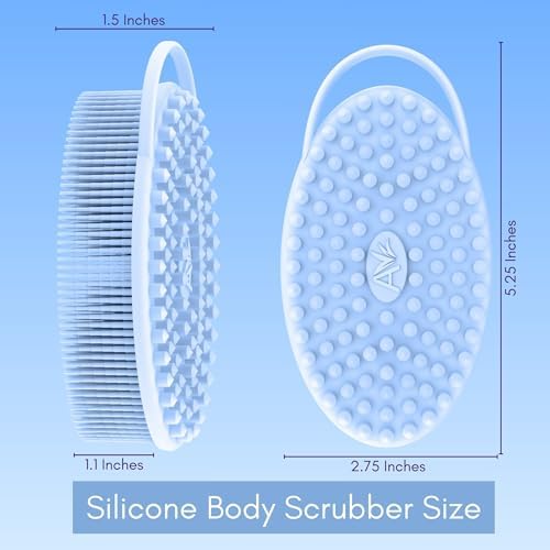 Avilana Silicone Body Scrubber – Dual-Sided Silicone Loofah for Shower, Body Scrubber for Men & Women, Gentle Loofa Alternative, Easy-to-Clean Silicone Body Scrubber Exfoliator - Image 7