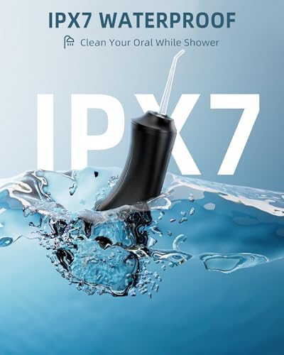 Water Flosser, Water Dental Flosser Pick for Teeth, 300ML IPX7 Waterproof Oral Irrigator, 3 Modes 4 Replaceable Jet Tips, Professional Flossing Cleaning Picks for Home Travel Gums, Braces Care (Black) - Image 7