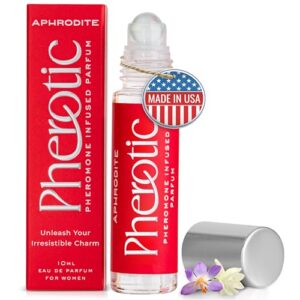 Pheromone Perfume for Women - Aphrodite - Long Lasting Fragrance with Enhanced Scents - Pheromones Infused Travel Size Rollerball Perfume