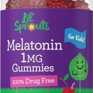 Carlyle Kids Melatonin Gummies | 1 mg 100 Count | Fruit Flavor Gummy | Vegan, Non-GMO, Gluten Free | by Lil Sprouts