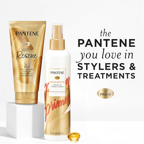 Pantene Conditioning Detangler Spray, Pro-V Repair & Protect, Nutrient Boost for Damaged Hair, Antioxidant Enriched, Leave-In Conditioner, Smooth & Shine, Sulfate-Free, 8.5 Fl Oz, 3 Pack - Image 8