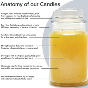 Village Candle Christmas Tree Large Glass Apothecary Jar Scented Candle, (26oz), Green