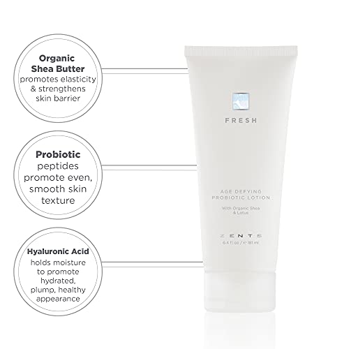 Zents Age Defying Probiotic Lotion (Fresh Fragrance) Anti-Aging Body and Hand Cream with Organic Shea Butter & Hyaluronic Acid, 6.4 fl oz - Image 6