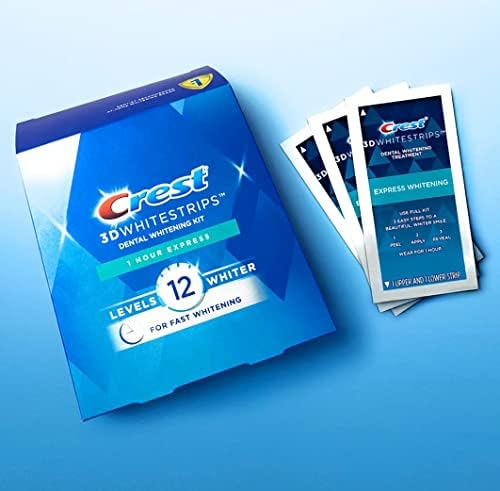 Crest 3D Whitestrips, 1 Hour Express, Teeth Whitening Strip Kit, 20 Strips (10 Count Pack) - Image 2