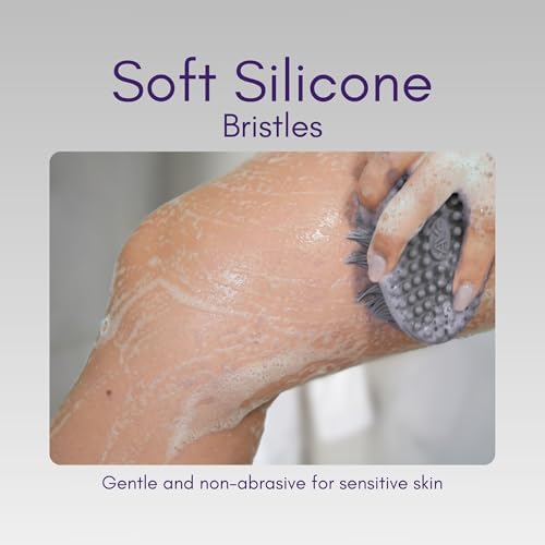 Avilana Silicone Body Scrubber – Dual-Sided Silicone Loofah for Shower, Body Scrubber for Men & Women, Gentle Loofa Alternative, Easy-to-Clean Silicone Body Scrubber Exfoliator - Image 5