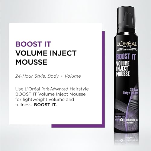 L'Oreal Paris Hair Care Advanced Hairstyle Boost It Volume Inject Mousse, 8.3 Ounce - Image 2