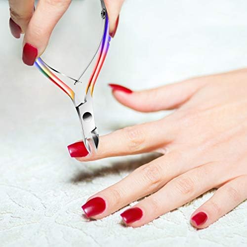 Cuticle Trimmer Cuticle Remover with Cuticle Pusher, XUNXMAS Professional Stainless Steel Durable Pedicure Manicure Tools Cutter Nipper Scissor Clipper for Fingernails and Toenails Dead Skin - Image 7
