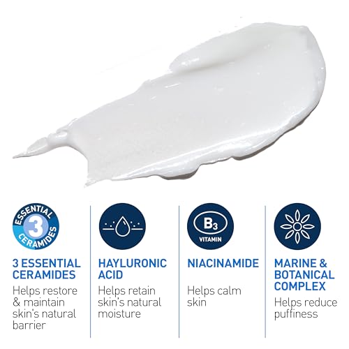 CeraVe Eye Repair Cream | Under Eye Cream For Puffiness And Bags Under Eyes | Hyaluronic Acid + Niacinamide + Marine Botanical Complex | Hydrating Eye Cream | Oil Free & Opthalmologist Tested - Image 3