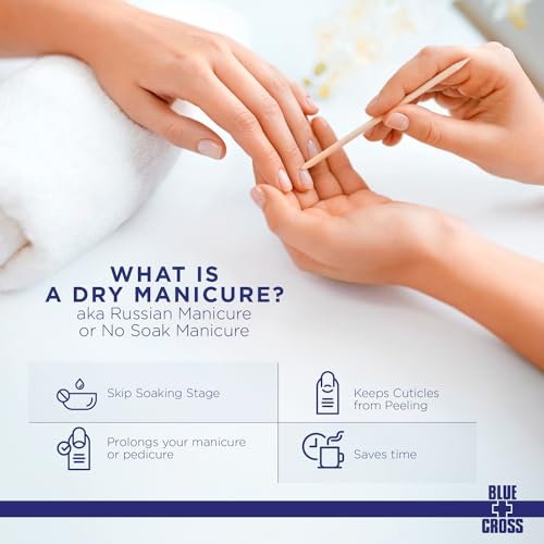 Blue Cross Cuticle Remover Cream for Dry Damaged Cuticles, Moisturizing Cuticle Softener for Nails, Professional Nail + Cuticle Care for Dry Manicures, Brittle Nails, Hang Nails, Made in USA, 2oz - Image 5