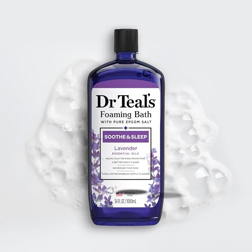 Dr Teal's Foaming Bath with Pure Epsom Salt, Soothe & Sleep with Lavender, 34 fl oz (Pack of 4) (Packaging May Vary) - Image 8