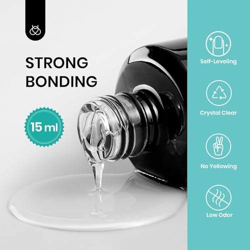 Beetles Gel Polish 9 in 1 Nail Glue with New Formula, 0.5 Fl Oz Super Strong Brush in Nail Gel Glue for False Nails Tips, Rhinestone, Base Gel, Blooming Gel, ect, UV Led Lamp Required - Image 7