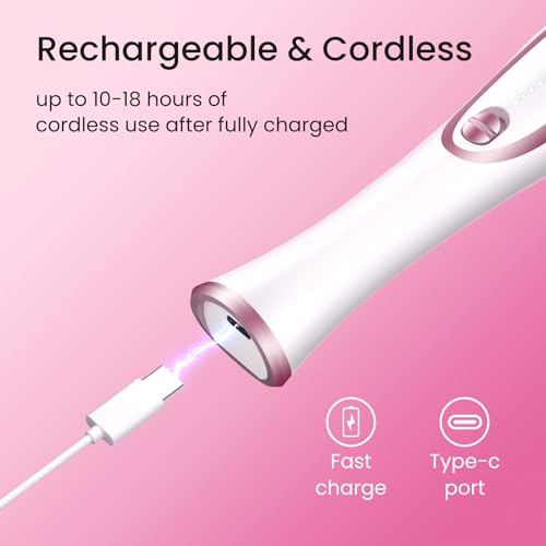 36-Piece Professional Manicure Pedicure Kit-Cordless Electric Nail File Kit,20000RPM, 11Pcs Bits,4 Speed,Rechargeable Pedicure Tool for Feet,Hand Foot Care Nail Drill Tool for Nail Grind Trim Polish - Image 6