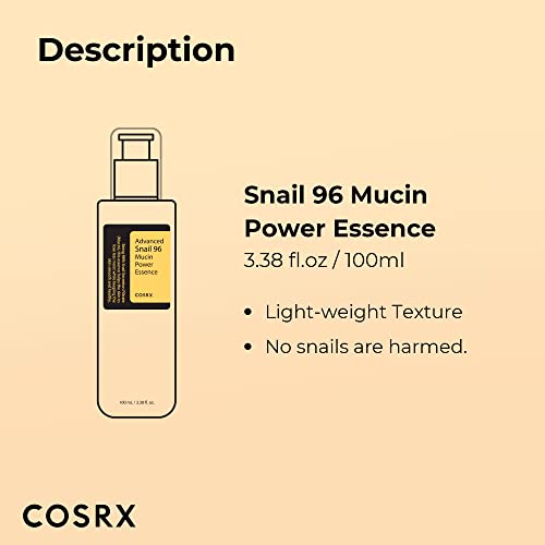 COSRX Snail Mucin 96% Power Face Serum 3.38 fl oz 100ml, Hydrating Serum for Face, Self Care, Glow Skin under Makeup, Korean Skin Care, Korean Beauty - Image 8