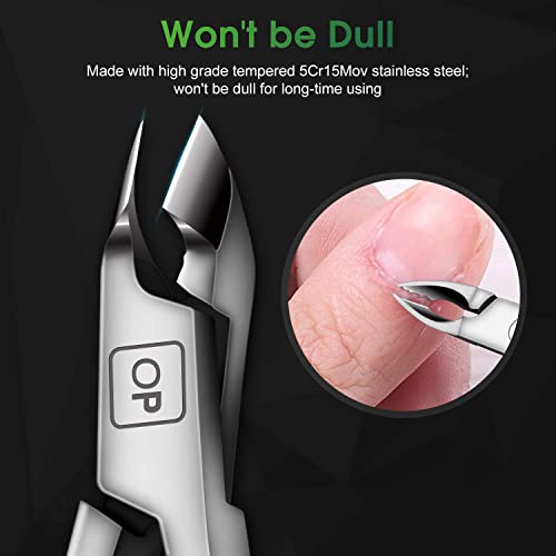 Cuticle Trimmer Cuticle Nippers Clippers Stainless Steel Hangnail Remover Extremely Sharp Cutter Pedicure Manicure Tool, opove X7 Rainbow Gradient - Image 5