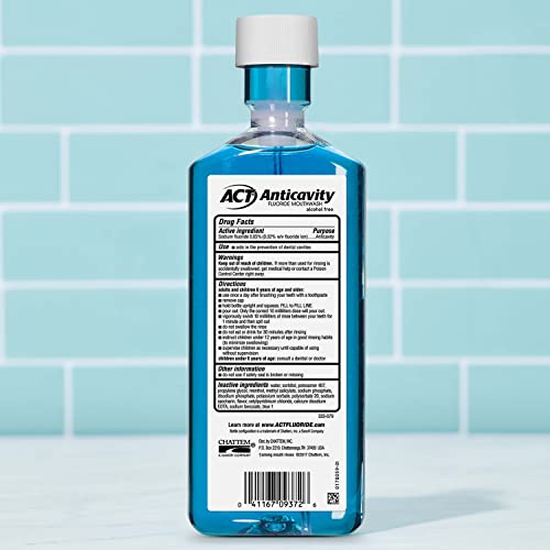 ACT Anticavity Fluoride Mouthwash With Zero Alcohol, Arctic Blast, 18 fl. oz. - Image 4