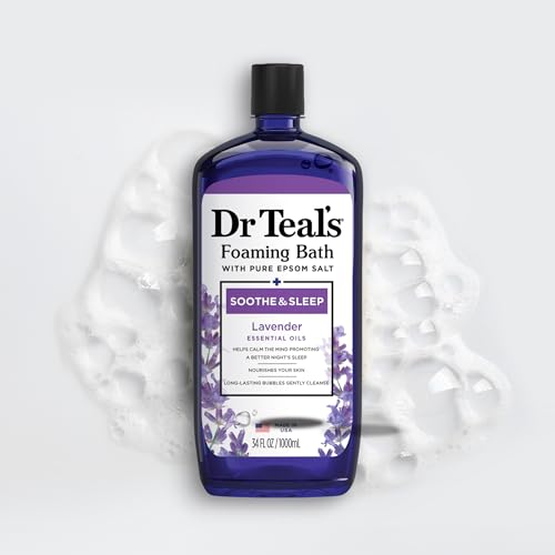 Dr Teal's Foaming Bath with Pure Epsom Salt, Soothe & Sleep with Lavender, 34 fl oz (Pack of 2) - Image 8