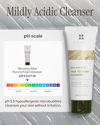 Cardi B Cleanser Recovery Mud Pack to Foam Facial Cleanser | 2-in-1 Hydrating Korean Foaming Cleanser Face Wash for Pore Reduction, Sebum Control & Makeup Cleansing | Clay Mask (3.72 fl oz) - Image 6