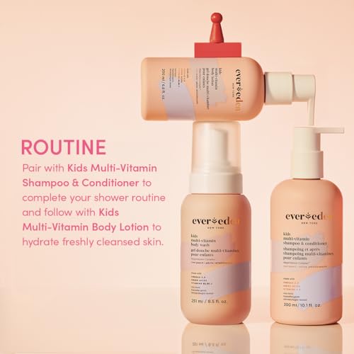 Evereden Multi-Vitamin Kids Body Wash (8.5 fl oz., Cool Peach): Gentle Kids Body Wash Sensitive Skin Nourishment & Hydration Formula | Clean Non-Toxic Body Wash for Kids | - Image 9