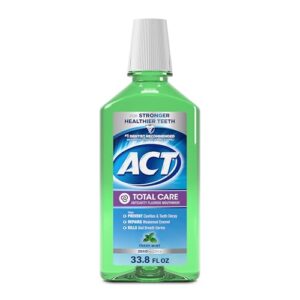 ACT Total Care Zero Alcohol Anticavity Fluoride Mouthwash 33.8 fl. oz. Fresh Mint