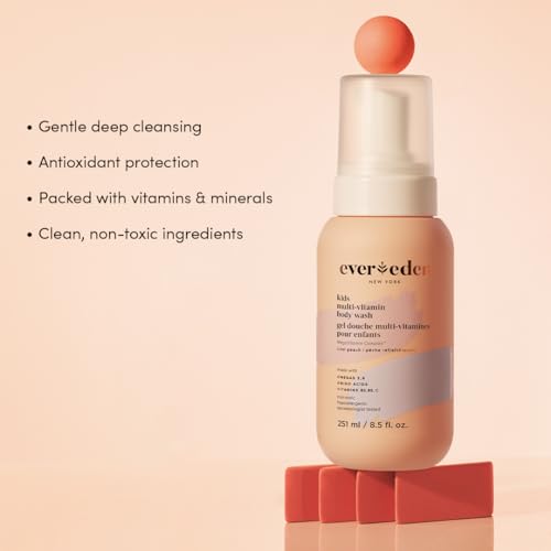 Evereden Multi-Vitamin Kids Body Wash (8.5 fl oz., Cool Peach): Gentle Kids Body Wash Sensitive Skin Nourishment & Hydration Formula | Clean Non-Toxic Body Wash for Kids | - Image 2