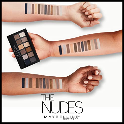 Maybelline The Nudes Eyeshadow Palette Makeup, 12 Pigmented Matte & Shimmer Shades, Blendable Powder, 1 Count - Image 5