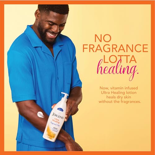 Jergens Ultra Healing Moisturizer for Dry Skin, Hand and Body Lotion for Men and Women, Fragrance Free, with Vitamins C, E and B5, 21 Oz - Image 3