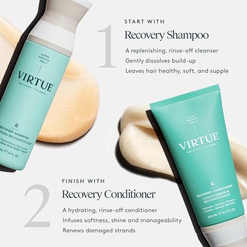 Virtue Recovery Conditioner with Keratin Hydrates, Softens, and Renews Damaged Hair, Sulfate Free, Color Safe - Image 4