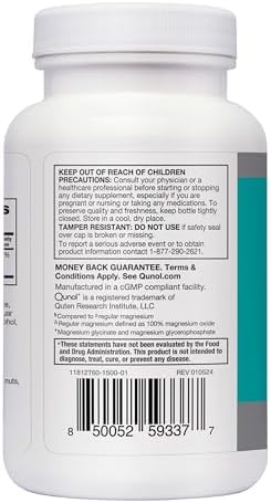 Qunol Magnesium Glycinate Complex, Gentle on Stomach, 250mg One Pill Dose, Superior-Absorption Magnesium, Nerve, Bone and Muscle Health Supplement, 60 Count (Pack of 1) - Image 11