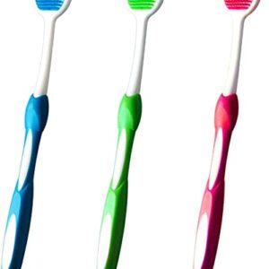 Tongue Brush, Tongue Scraper, Tongue Cleaner, Tongue Scraper Brush, Tongue Cleaner Brush, Tongue Brushes Helps Fight Bad Breath, 3 Tongue Scrapers, 3 Pack (Blue & Green & Red)