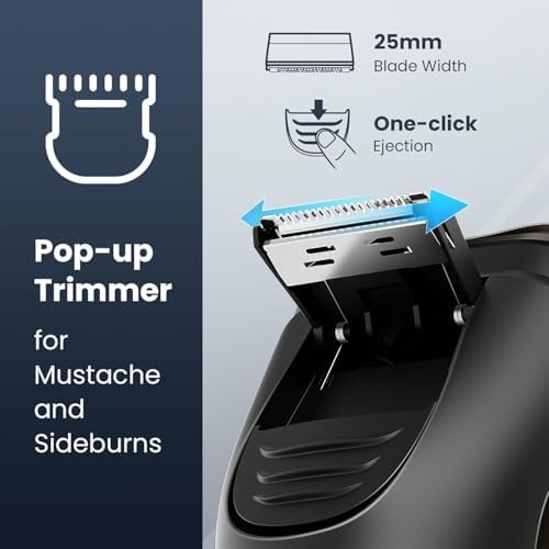 Electric Razor for Men, SHPAVVER Electric Shaver for Men, Rechargeable Wet Dry Shaver with Pop Up Trimmer, Waterproof Cordless Portable Razor - Image 6