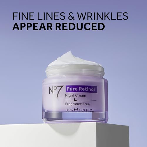 No7 Pure Retinol Night Cream - Collagen-Boosting Retinol Cream that Visibly Smoothes, Plumps & Firms Complexion - Dermatologist Approved & Fragrance-Free (1.69 Fl Oz) - Image 2