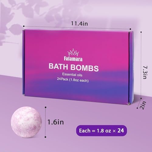 Bath Bombs, 24 pcs Handmade Bath Bombs Gift Set, Natural & Organic Essential Oil Bubble Bath, Bath Bombs Gift Set for Women and Girls - Image 7
