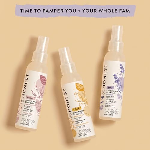 The Honest Company Conditioning Hair Detangler | Leave-in Conditioner + Fortifying Spray | Tear-free, Cruelty-Free, Hypoallergenic | Citrus Vanilla Refresh, 4 fl oz - Image 7