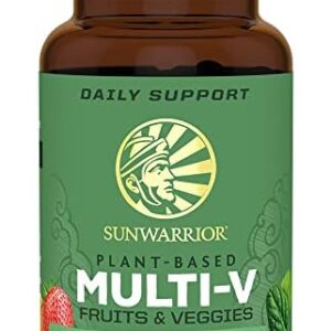 Sunwarrior Multivitamin for Men & Women from Fruit Vegetables & Whole Foods Multivitamins Vitamin D Vitamin C Vitamin E Vitamin B Complex Vegan Plant Based Gluten Free Raw | Multi V 30 Capsules