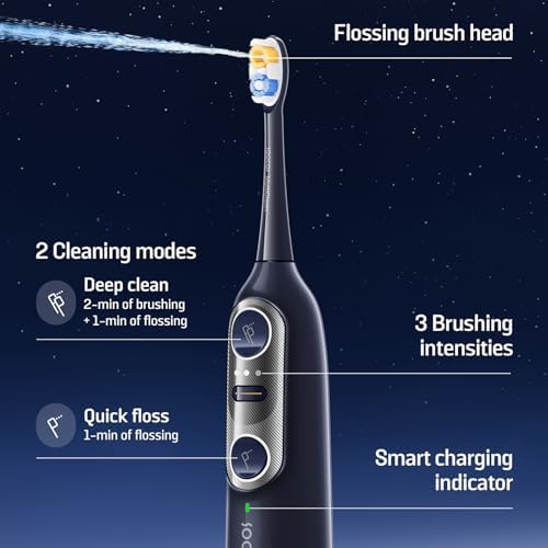 Soocas NEOS II Refresh Set - Electric Toothbrush with Water Flosser, Sonic Electric Toothbrush for Adults, Water Flosser for Teeth, Portable Flossing Toothbrush, 100% Plaque Removal, Dark Violet - Image 5