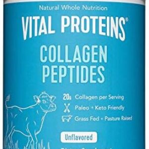 Vital Proteins Natural Whole Nutrition Collagen Peptides - Pasture Raised, Grass Fed, Paleo Friendly, Gluten Free, Single Ingredient - 24 Ounce