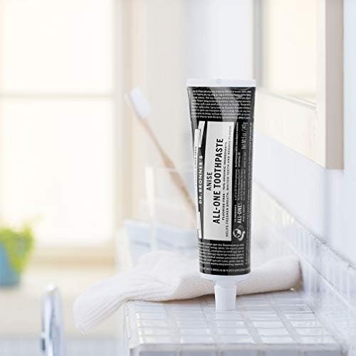 Dr. Bronner’s - All-One Toothpaste (Anise, 5 Ounce) - 70% Organic Ingredients, Natural and Effective, Fluoride-Free, SLS-Free, Helps Freshen Breath, Reduce Plaque, Whiten Teeth, Vegan - Image 3